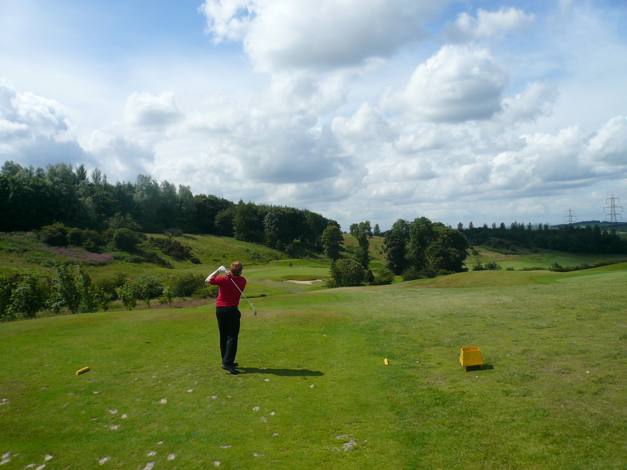 Derek's tee shot at the 7th